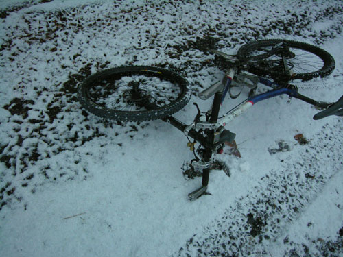 MTB　雪　山